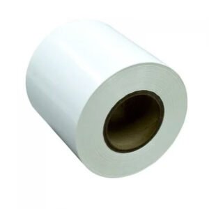 Dumbbled Label,White Gloss Polyester, 75mmx12mm