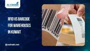 Comparison of barcode label and RFID card for warehouse inventory management in Kuwait