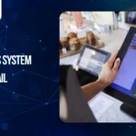 Retail POS system touchscreen used for billing, inventory management, and digital payment processing in a modern store