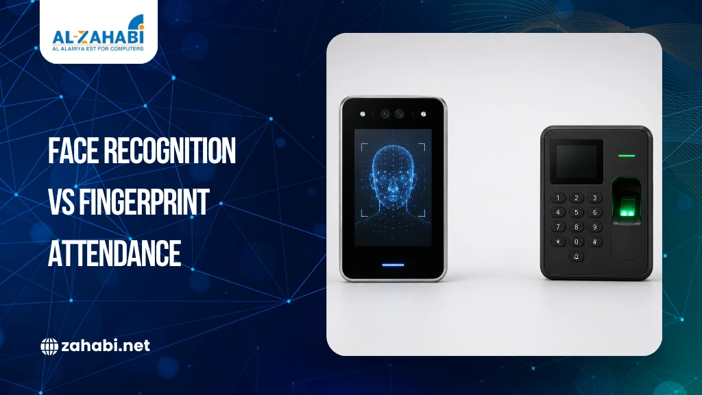 Face recognition attendance system compared with a fingerprint attendance device for employee time tracking and workforce management.